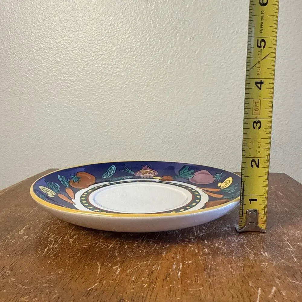 Vintage‎ Disney Minnie Mouse Veggie Vegetables Soup Saucer Small Plate Dish 7”